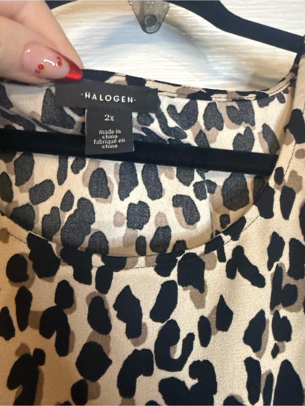 HALOGEN LEOPARD PRINT TANK 2X - Picture 2 of 5